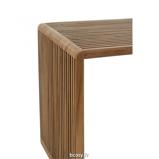 J-Line J Line tables d appoint bouts de canapé Set De 2 Tables Basses Cubiques Teck Recycle Naturel.