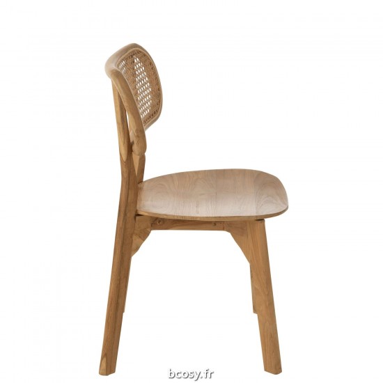 J-Line J Line chaises de repas Jolipa Chaise Cacahuete Teck Naturel.