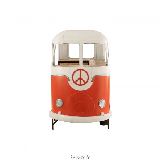 J-Line J Line armoires bar meubles Jolipa Bus Bar Fer Orange.