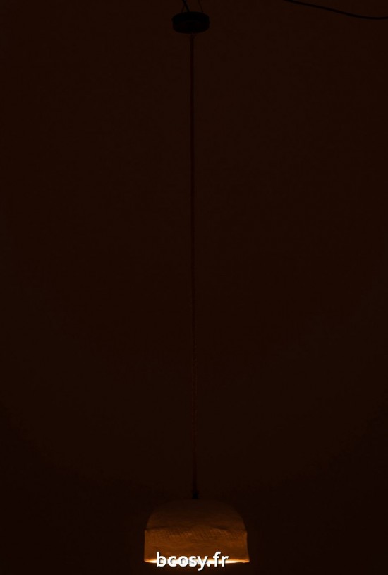 J-Line J Line lampes suspendues suspensions pendantes Jolipa Lampe Suspendu Papier Mache Blanc Large.