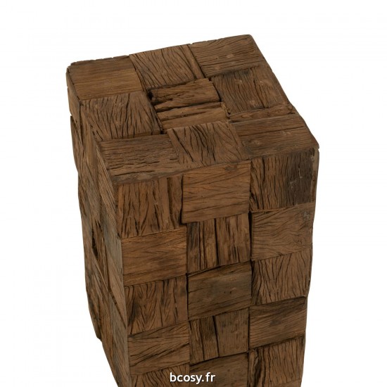 J-Line J Line sets de socles piédestals Jolipa Socle Bois Naturel Small.