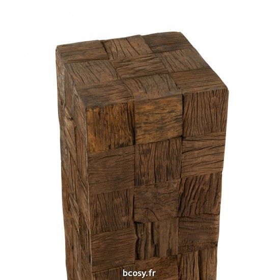 J-Line J Line sets de socles piédestals Jolipa Socle Bois Naturel Large.