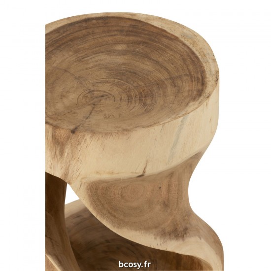 J-Line J Line tabourets ronds Jolipa Tabouret Rond Suar Naturel.
