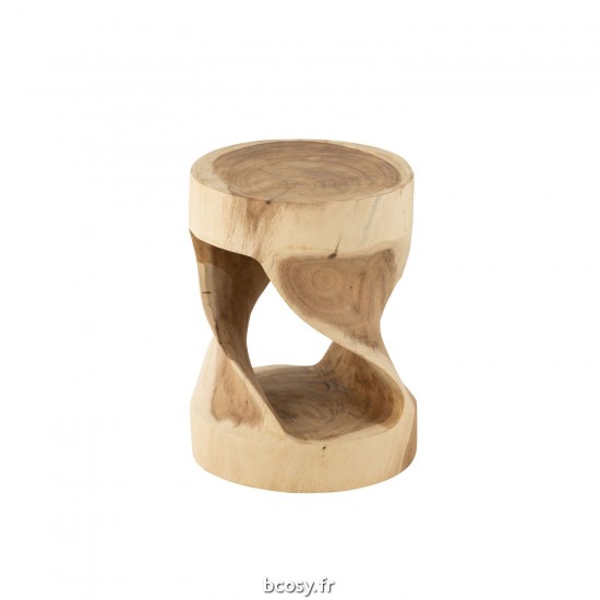 J Line Tabouret Rond Suar Naturel JLine 40874 by Jolipa 40874.