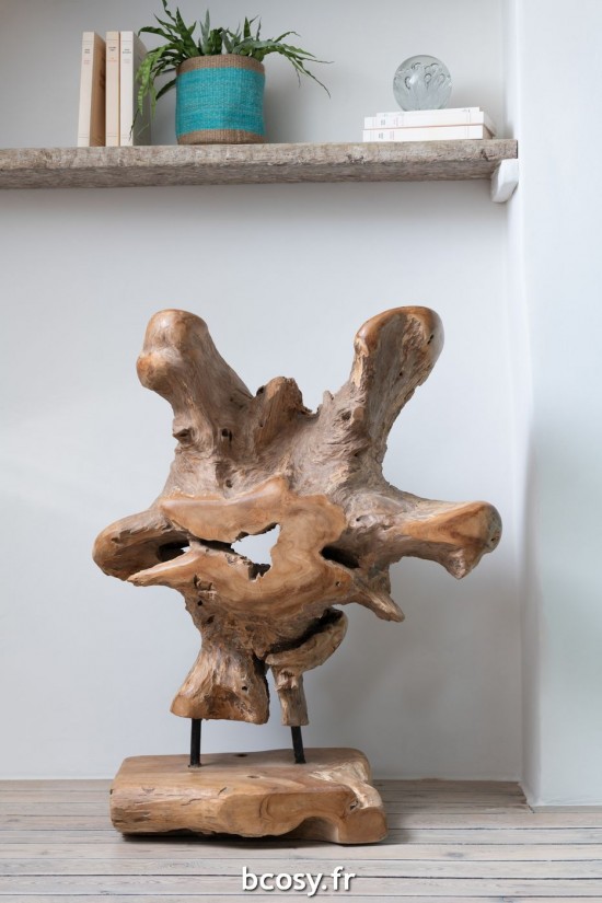 Jolipa Deco Racine Debout Teck Naturel.