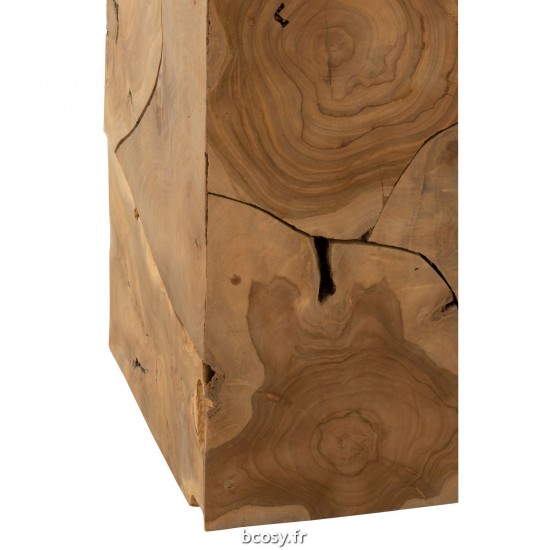 J-Line J Line tables d appoint bouts de canapé Jolipa Tabouret Boite Puzzle Teck.