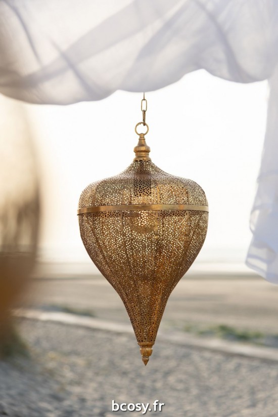 J-Line J Line lampes suspendues suspensions pendantes Lampe Suspendue Goutte Metal Or Large.