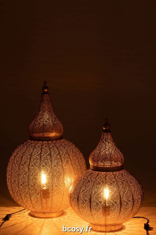 J-Line Éclairage Armatures Luminaires D'intérieur Pieds De Lampe Avec Abat Jour Lampes De Table 40889.