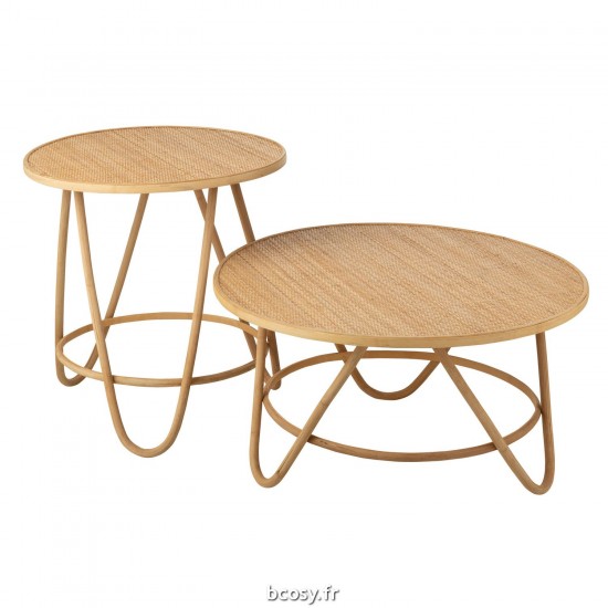 Jolipa Table Gigogne Balia Rotin Large.