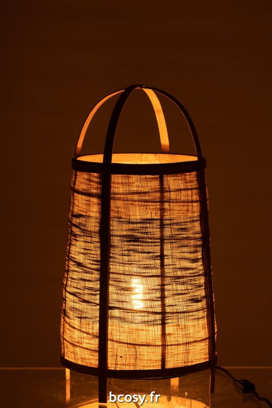 J-Line J Line Lampadaires Lampes Raides Debouts Sur Pied De Sol Jolipa Lampe A Poser Jean Bambou Bleu.