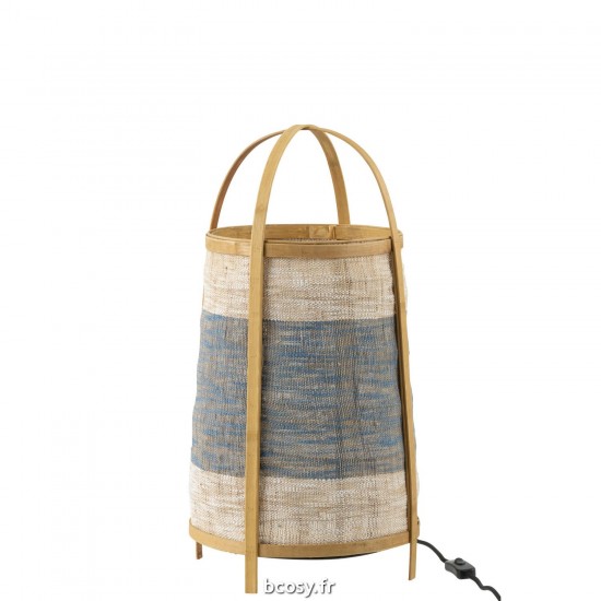J Line Lampe A Poser Jean Bambou Bleu JLine 40910 by Jolipa 40910.