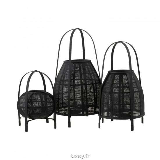 Jolipa Lanterne Hood Bambou Noir Large.