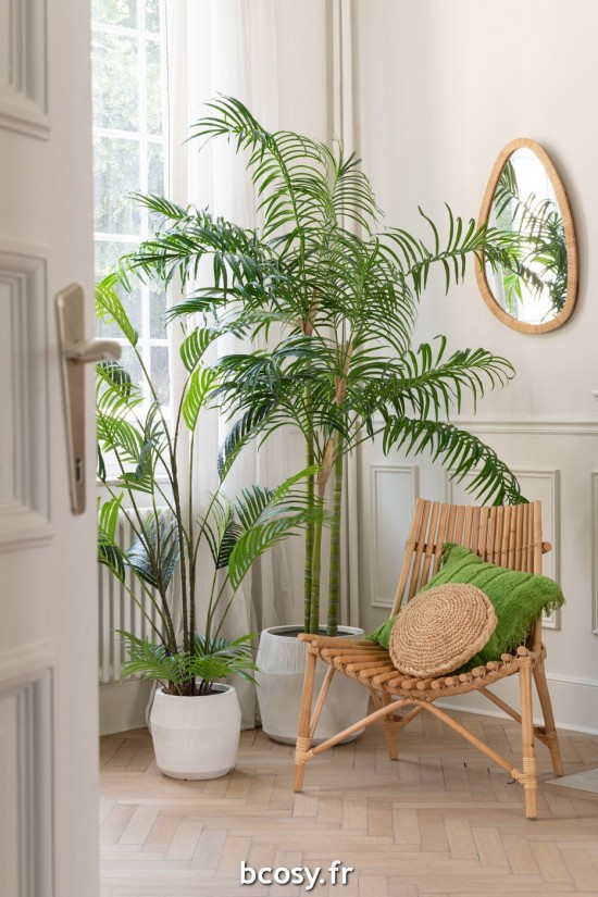 Jolipa Miroir Paille Rottin Verre Naturel Medium.