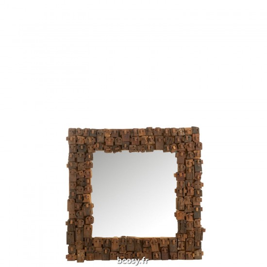 J Line Miroir Syma Bois Recycle Miroir Noir Naturel Small JLine 40972 by Jolipa 40972.