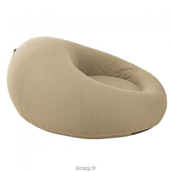 J-Line J Line poufs Jolipa Matelas Donut Polypropylène Beige.