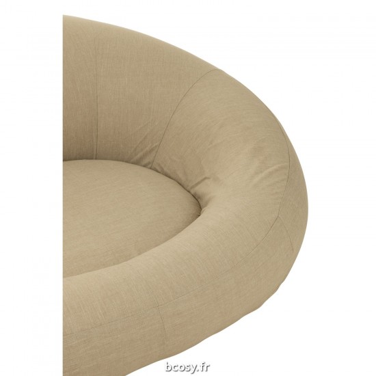 J-Line J Line poufs Matelas Donut Polypropylène Beige.