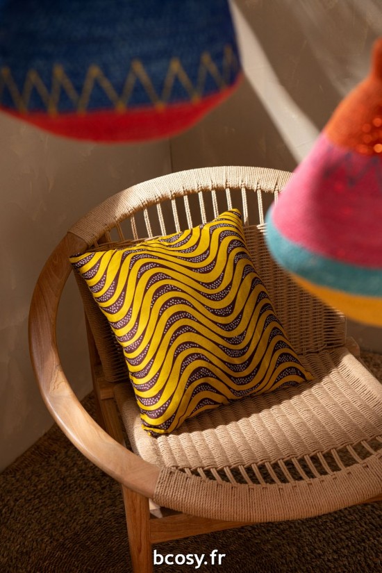 J-Line J Line coussins Coussin Motifs Courbes Ronds Tissu Mix Assortiment De 2.