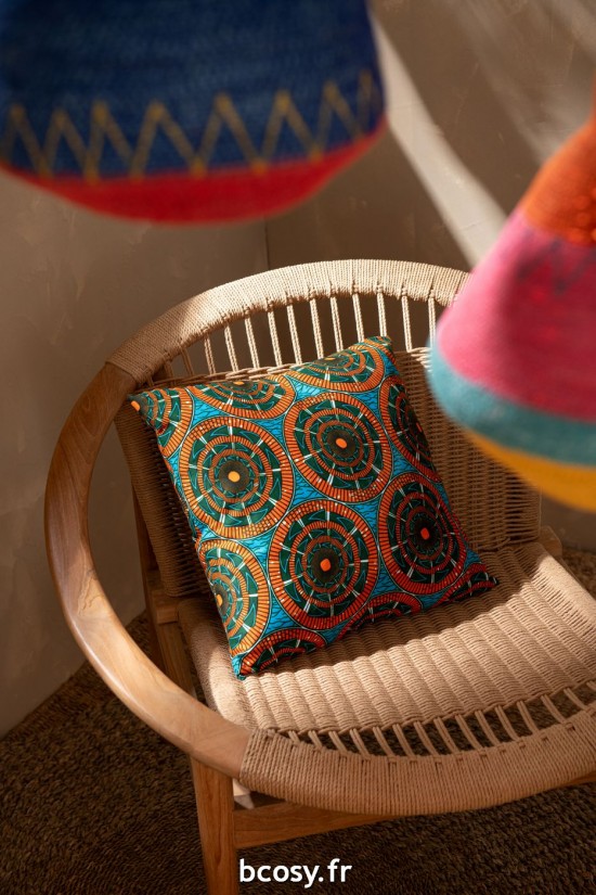 J-Line J Line coussins Coussin Motifs Ronds Tissu Mix Assortiment De 2.