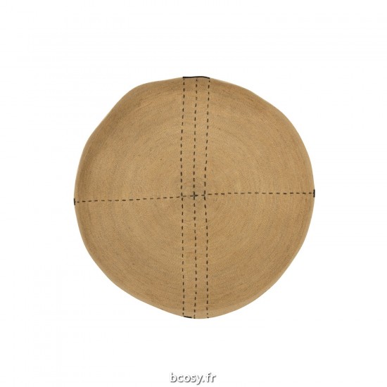 J Line Plateau Deco Murale Pointilles Lignes Jonc De Mer Naturel Nooir JLine 41797 by Jolipa 41797.