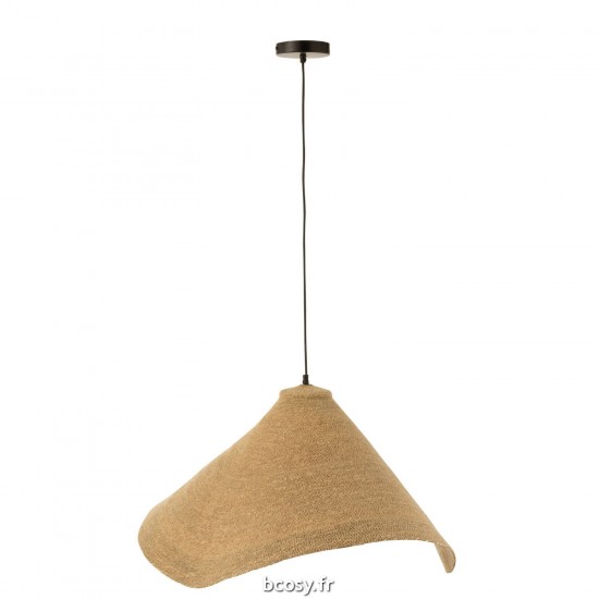 Jolipa Lampe Suspendue Cone Jonc De Mer Naturel.