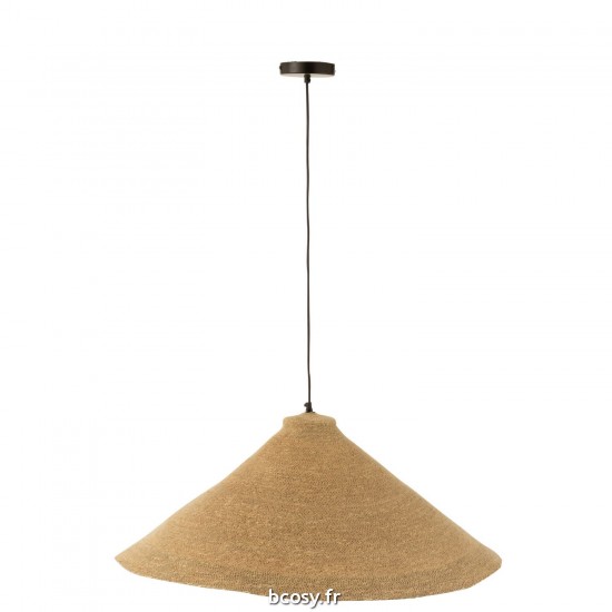 J Line Lampe Suspendue Cone Jonc De Mer Naturel JLine 41805 by Jolipa 41805.