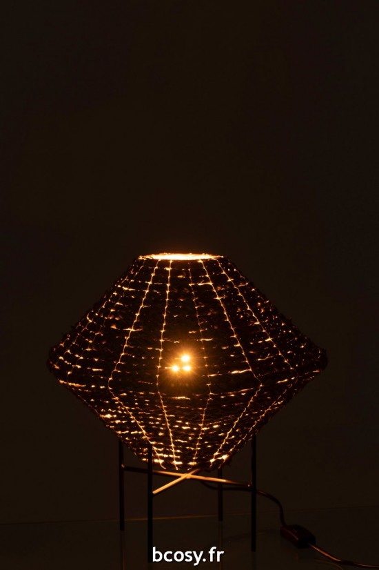 J-Line J Line lampes suspendues suspensions pendantes Lampe Suspendue Soucoupe Jonc De Mer Naturel Small.