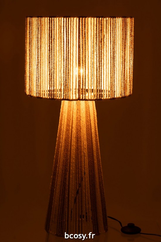 J-Line J Line Éclairage Armatures Luminaires D'intérieur Pieds De Lampe Avec Abat Jour Lampes De Table Jolipa Lampe Rayures C.