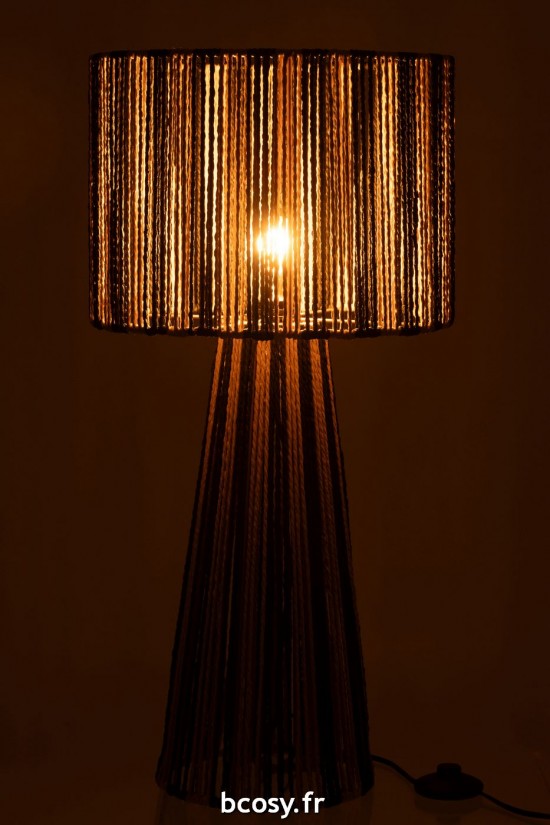 J-Line J Line Éclairage Armatures Luminaires D'intérieur Pieds De Lampe Avec Abat Jour Lampes De Table Jolipa Lampe Rayures C.