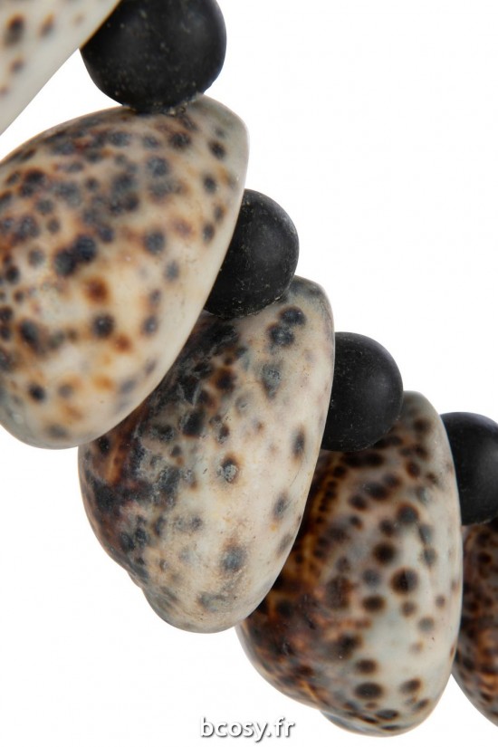 J-Line J Line objets Jolipa Decoration Sur Pied Coquillage Noir.