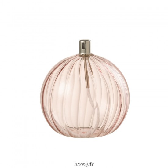 J Line Lampe A Huile Cotele Verre Rose Large JLine 42583 by Jolipa 42583.