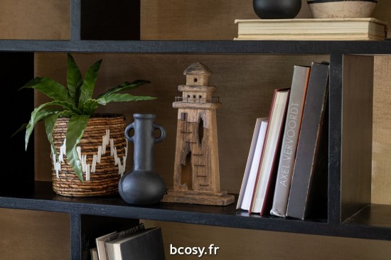 Jolipa Set De 3 Paniers Fanny Feuille De Bananier Naturel Blanc.