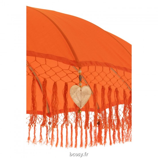 Jolipa Parasol Dayu Coton Bois Orange Large.