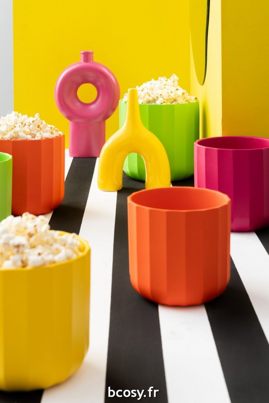 Jolipa Cachepot Summer Ceramique Orange Large.