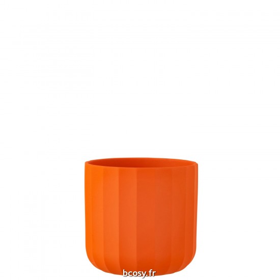 J Line Cachepot Summer Ceramique Orange Large JLine 43043 by Jolipa 43043.