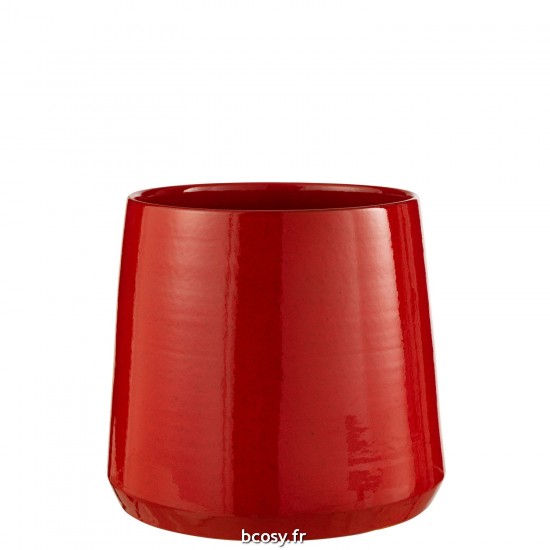 J Line Cachepot Rond Ceramique Rouge Xlarge JLine 43059 by Jolipa 43059.