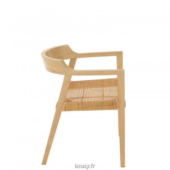 J-Line J Line chaises de repas Jolipa Chaise Emma Teak Naturel.