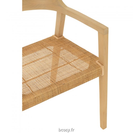 J-Line J Line chaises de repas Chaise Emma Teak Naturel.