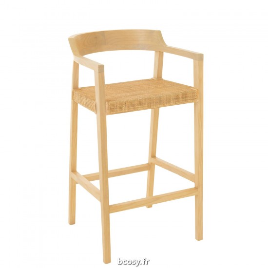 J Line Chaise De Bar Emma Teak Naturel JLine 43756 by Jolipa 43756.