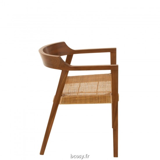 J-Line J Line chaises de repas Jolipa Chaise Emma Teak Marron.