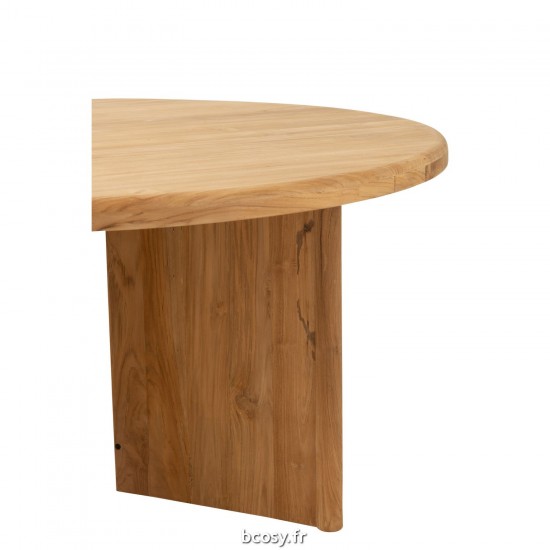 J-Line J Line tables a manger de repas Table Ronde Tek Naturel.