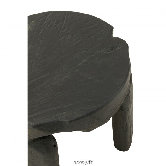 Jolipa Set De 2 Tables Rondes Tek Noir.