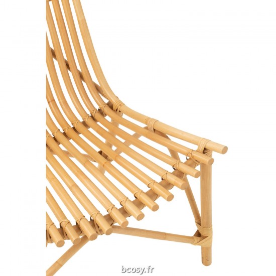J-Line J Line chaises lounges Chaise Rotin Naturel.