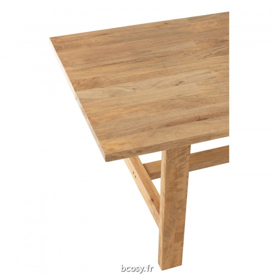 J-Line J Line tables a manger de repas Table Rectangle Bois Manguier Bois Naturel.