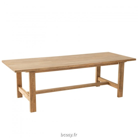 J Line Table Rectangle Bois Manguier Bois Naturel JLine 43781 by Jolipa 43781.