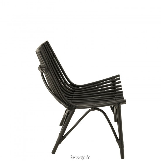 J-Line J Line chaises lounges Jolipa Chaise Rotin Noir.