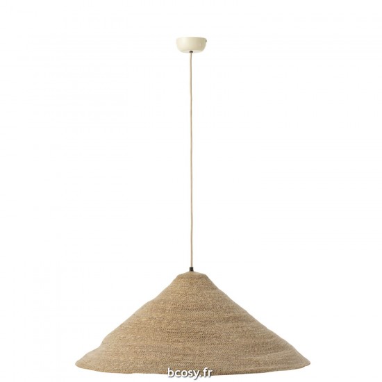 J Line Lampe Suspendue Chapeau Moonj Jonc Clair Naturel Large JLine 43796 by Jolipa 43796.
