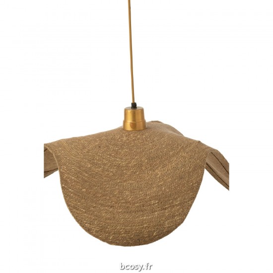 Jolipa Lampe Suspendue Moonj Jonc Naturel Medium.