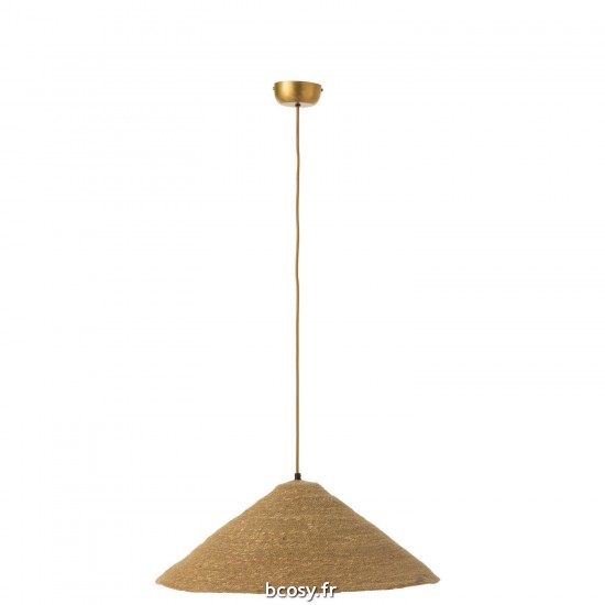 J Line Lampe Suspendue Chapeau Moonj Jonc Naturel Small JLine 43800 by Jolipa 43800.