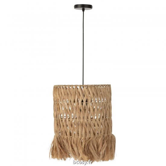 J Line Lampe Suspendue Rond Feuille De Bananier Naturel JLine 43810 by Jolipa 43810.