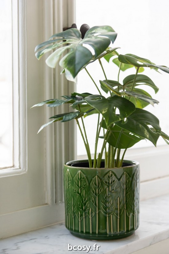 Jolipa Monstera En Pot Artificiel Vert.